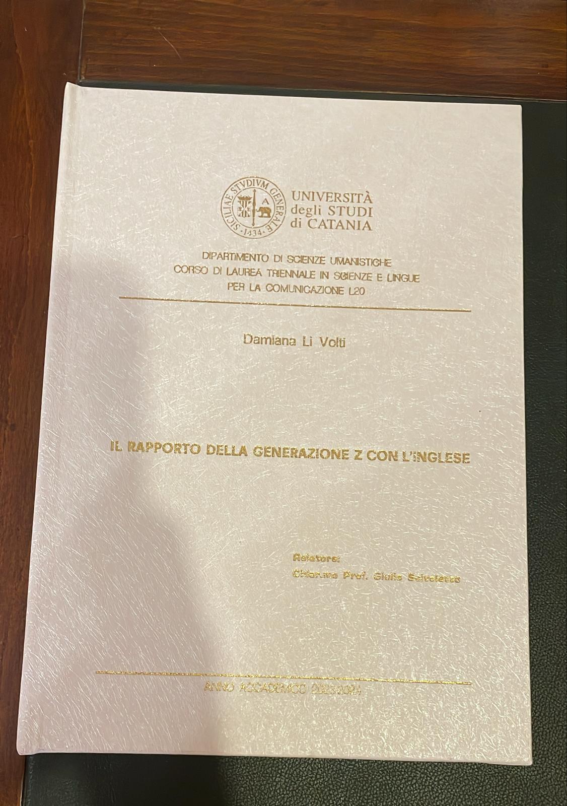 Copertina della tesi