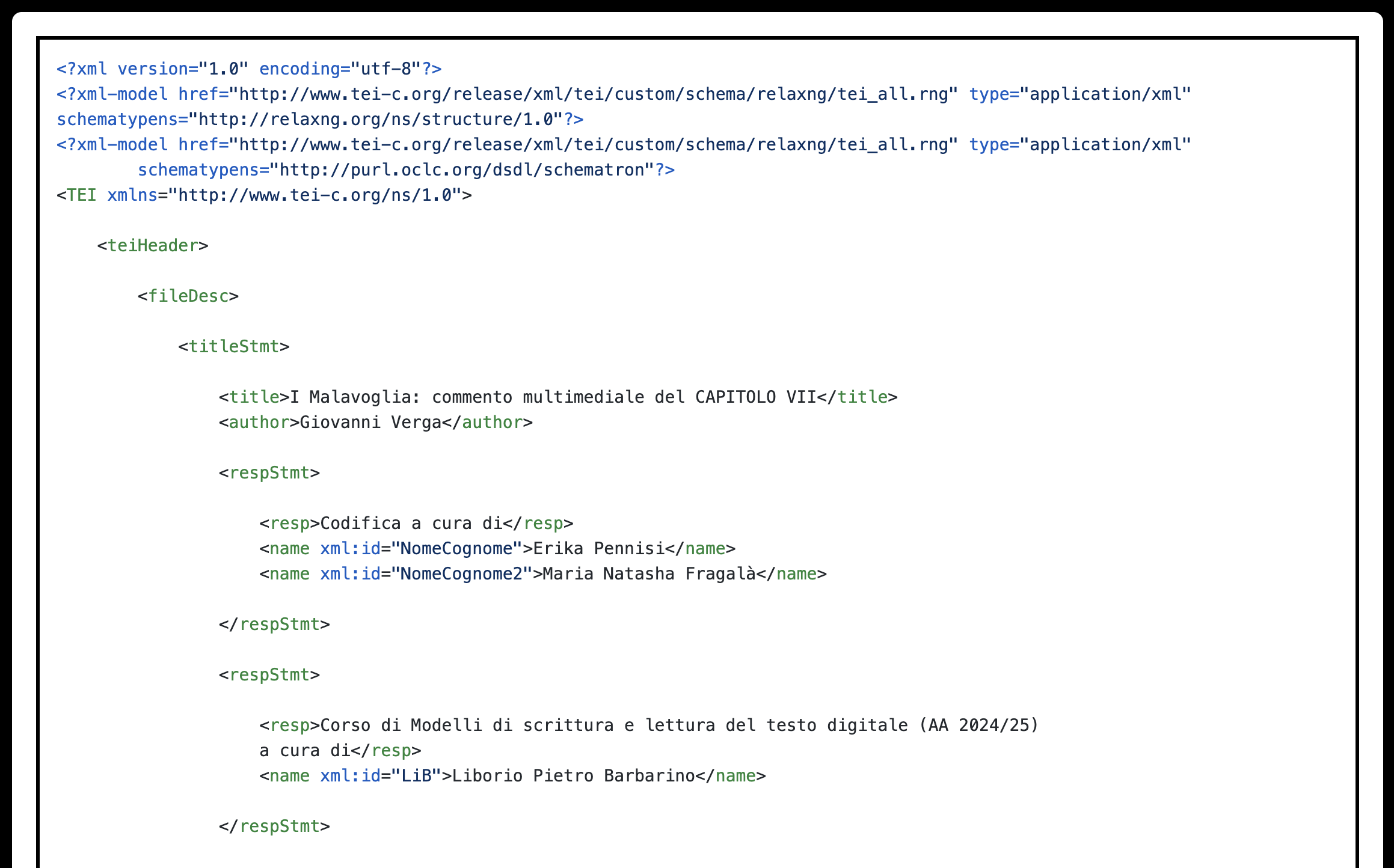 Malavoglia XML TEI